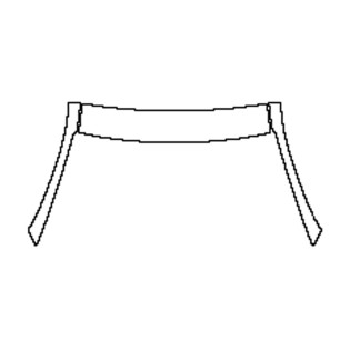 2022-2024 Porsche Macan Montant A + toit (avant) (sans toit ouvrant, sans barres longitudinales) Prédécoupée