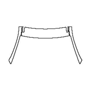 Formatka PPF 2022-2024 Porsche Macan Słupki A + Nadszybie (bez szyberdachu, z relingami dachowymi)