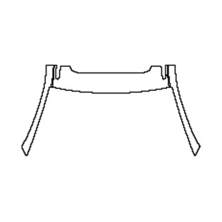 2022-2024 Porsche Macan A-Pillar + Roof (front) (with sunroof, with roof rails) Pre-cut