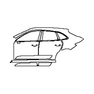 2022-2024 Porsche Macan (gauche) Porte+Jupe Latérale+Aile Arrière Prédécoupée