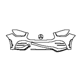 Formatka PPF 2022-2023 Mercedes GLE AMG-Line Zderzak przedni + lampy