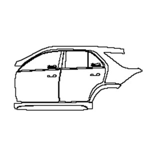 2022-2024 Mercedes GLE SUV AMG-Line (left) Door+BC Pillar+Rear Fender+Side Skirt Pre-cut