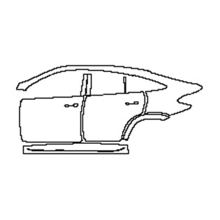 2022-2024 Mercedes GLE Coupe AMG-Line (links) Tür+Seitenschweller+Heckkotflügel vorgeschnitten