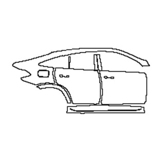 2022-2024 Mercedes GLE Coupe AMG-Line (right) Door+Side Skirt+Rear Fender Pre-cut