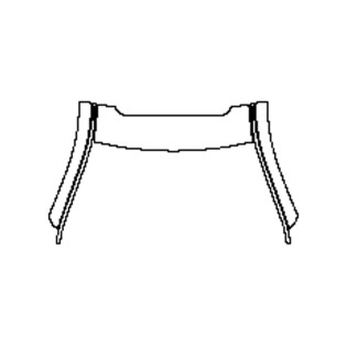 2022-2023 Mercedes GLC Coupe AMG-Line A-Pillar + Roof (front) Pre-cut