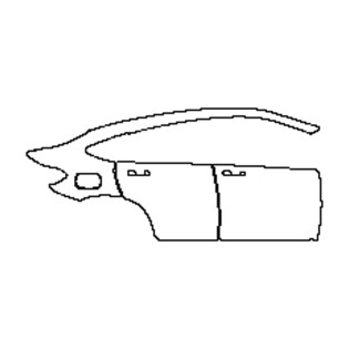 2022-2023 Mercedes GLC Coupe AMG-Line (right) Door + Rear Fender Pre-cut