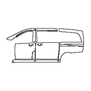 Formatka PPF 2018-2023 Mercedes V-Class AMG-Line Long (lewe) Drzwi + tylny błotnik + fartuch boczny