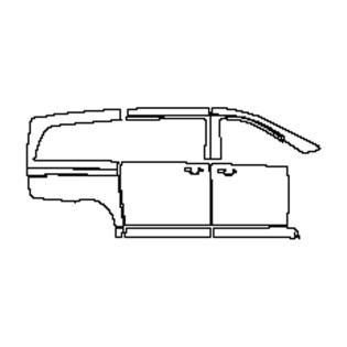 2018-2023 Mercedes V-Class AMG-Line Long (right) Door+Rear Fender+Side Skirt Pre-cut