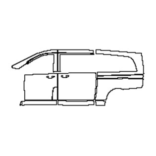 Formatka PPF 2018-2023 Mercedes V-Class AMG-Line Extra Long (lewe) Drzwi + tylny błotnik + fartuch boczny