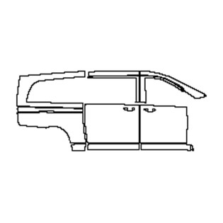 Formatka PPF 2018-2023 Mercedes V-Class AMG-Line Extra Long (prawe) Drzwi + tylny błotnik + fartuch boczny