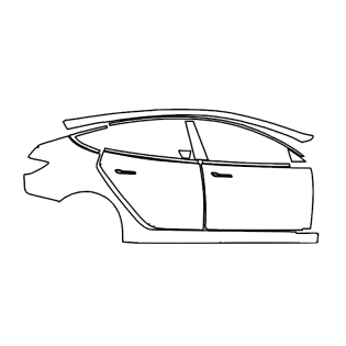 2023-2025 Tesla Model 3 Highland (right) Door+B Pillar+Rear Fender Pre-cut