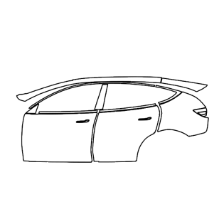 Formatka PPF 2025 Tesla Model Y (lewe) Drzwi + Listwa Boczna + Błotnik tylny