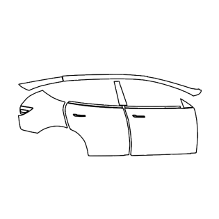 2025 Tesla Model Y (rechts) Tür+Seitenschweller+Heckkotflügel vorgeschnitten