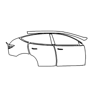 Formatka PPF 2019-2024 Tesla Model Y (prawe) Drzwi + słupek B + tylny błotnik