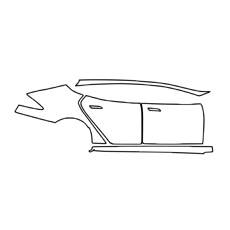2022-2024 Tesla Model S (right) Door+Side Skirt+Rear Fender Pre-cut 2022-2024 Tesla Model S (right) Door+Side Skirt+Rear Fender Pre-cut