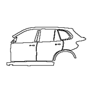 2022-2024 BMW X5 M-Sport (left) Door + BC Pillar + Rear Fender + Side Skirt Pre-cut