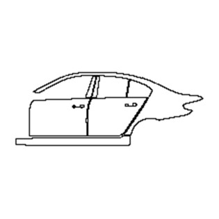 BMW M5 (left) Door + BC Pillar + Rear Fender + Side Skirt Pre-cut