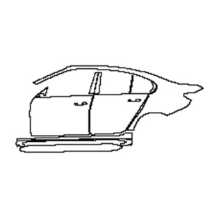 2022-2024 BMW M3 Sedan (left) Door + B Pillar + Rear Fender + Side Skirt Pre-cut