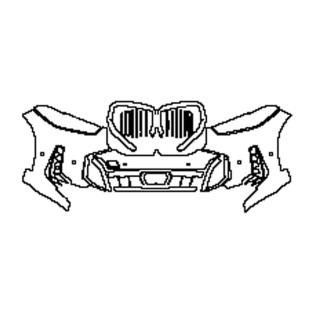 2023-2024 BMW X5 M-Sport Bumper + Headlamp Pre-cut