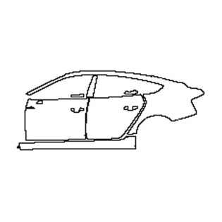 2021-2025 Audi A5 Sportback S-line (links) Tür+B-Säule+Hinterer Kotflügel+Seitenschweller vorgeschnitten