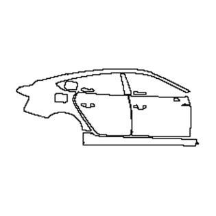 2021-2025 Audi A5 Sportback S-line (right) Door+B Pillar+Rear Fender+Side Skirt Pre-cut
