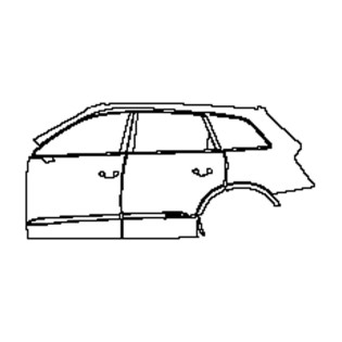 2020-2023 Audi Q7 S-line (left) Door+B Pillar+Rear Fender+Side Skirt Pre-cut