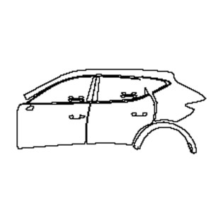 2021-2023 Cupra Formentor (gauche) Porte+Jupe Latérale+Aile Arrière Prédécoupée