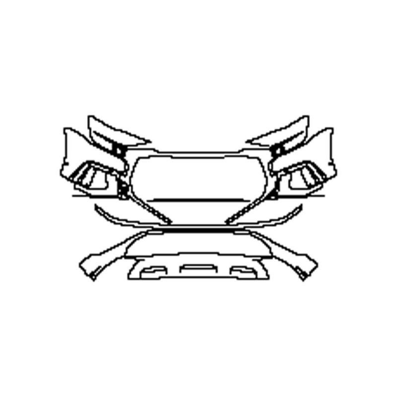 Formatka PPF 2018-2023 Audi Q8 S-line Zderzak przedni+lampy Formatka PPF 2018-2023 Audi Q8 S-line Zderzak przedni+lampy