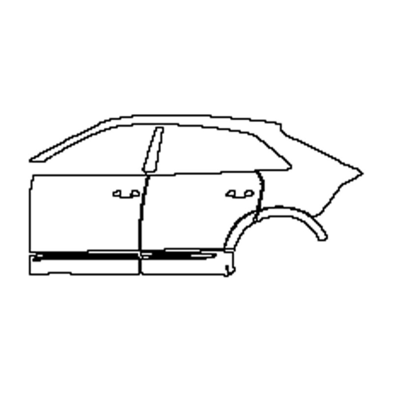 2018-2023 Audi Q8 S-line (links) Tür+B-Säule+Hinterer Kotflügel+Seitenschweller vorgeschnitten 2018-2023 Audi Q8 S-line (links) Tür+B-Säule+Hinterer Kotflügel+Seitenschweller vorgeschnitten