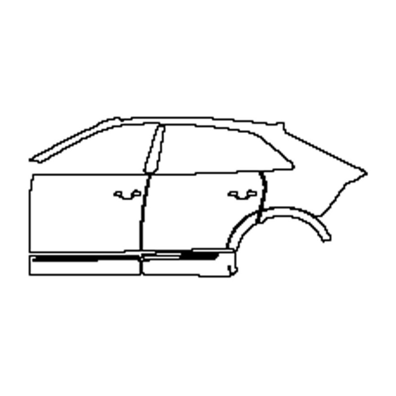 Formatka PPF 2018-2023 Audi Q8 S-line (lewe) Drzwi + słupek B + tylny błotnik + listwa boczna (z relingami dachowymi) Formatka PPF 2018-2023 Audi Q8 S-line (lewe) Drzwi + słupek B + tylny błotnik + listwa boczna (z relingami dachowymi)