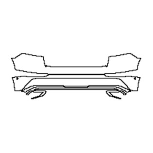 2018-2023 Audi Q8 S-line Rear Bumper Pre-cut