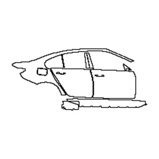 2022-2024 BMW M3 Sedan (rechts) Tür + B-Säule + Kotflügel hinten + Seitenschweller mit M-Performance-Paket vorgeschn