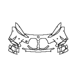 2022-2024 BMW M3 Bumper + Headlamps Pre-cut