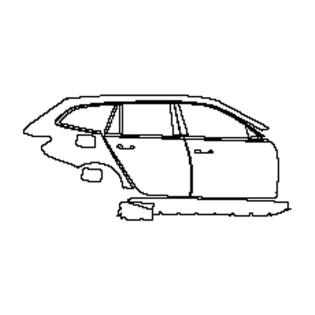 2022-2024 BMW M3 Competition Touring (right) Door + B Pillar + Rear Fender + Side Skirt with M-Performance Pre-cut