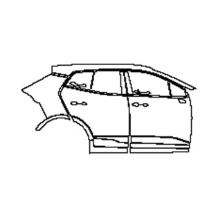 2022-2024 KIA Sportage GT-Line (rechts) Tür+Seitenschweller+Heckkotflügel vorgeschnitten