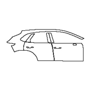 2020-2024 Mazda CX-30 (right) Door+Side Skirt+Rear Fender Pre-cut